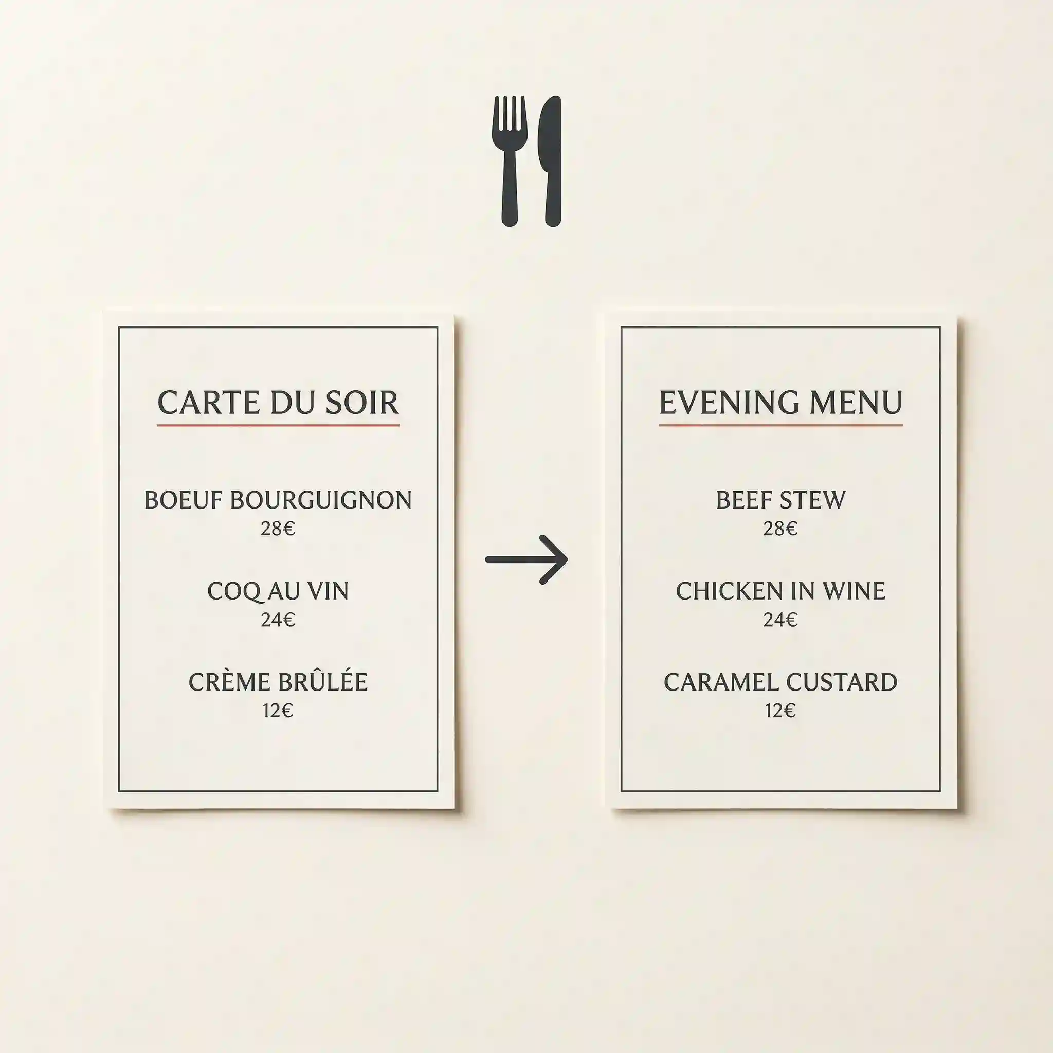 Preview card for the Menu Translator workflow.