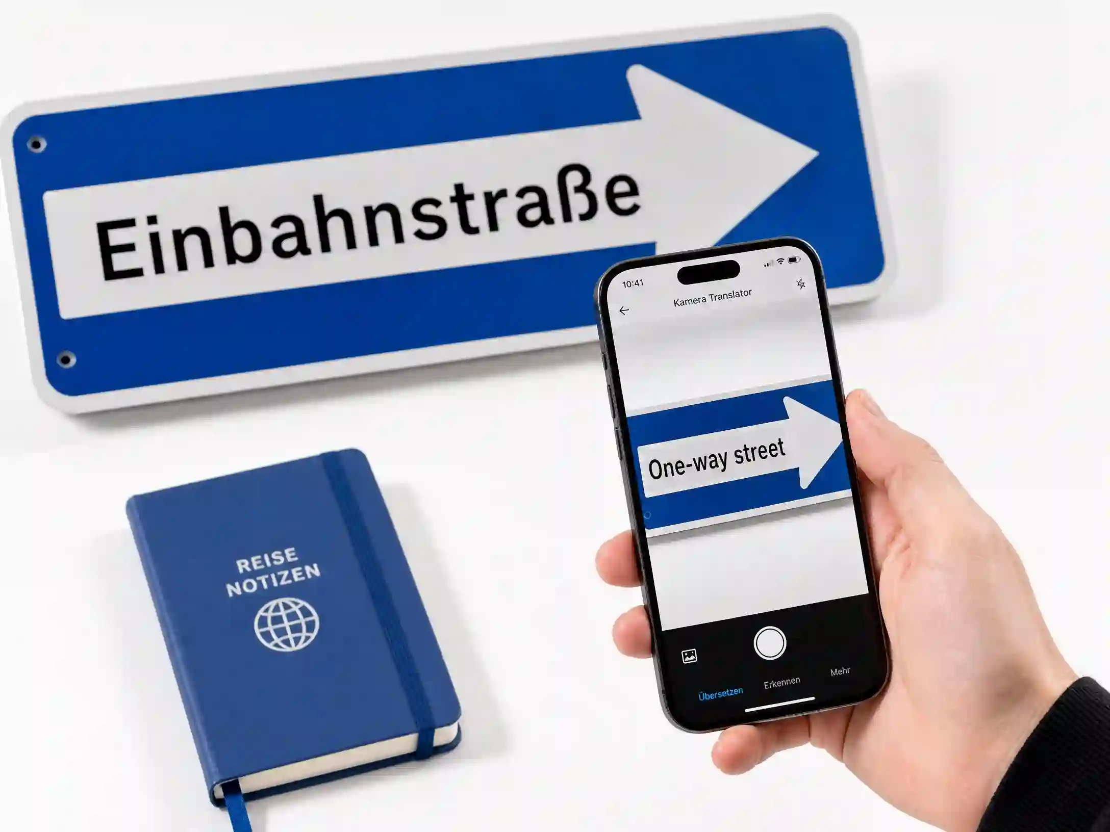camera-translator before example showing original foreign menu text ready for instant scanning