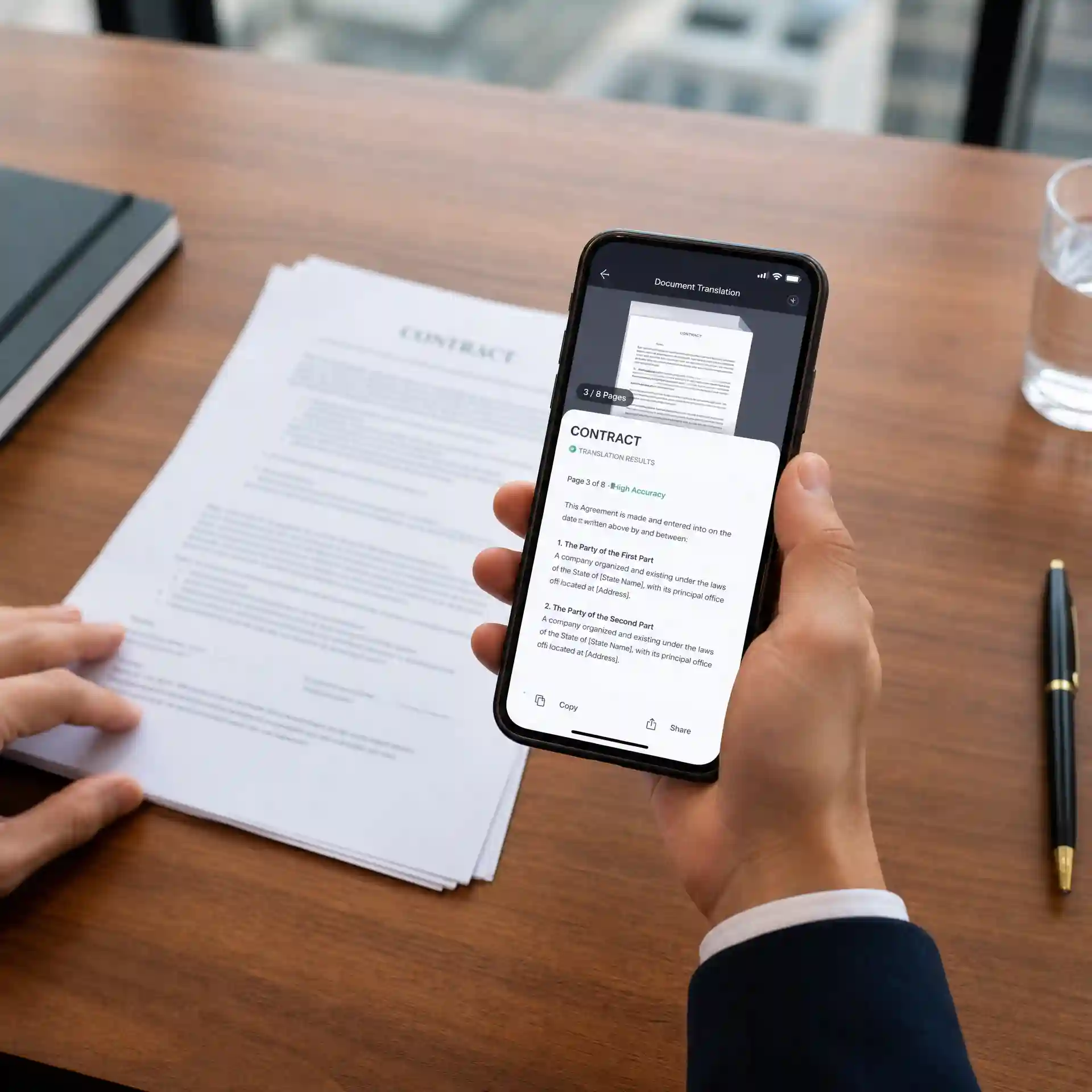 camera-translator document preview translating reports contracts and official business papers accurately
