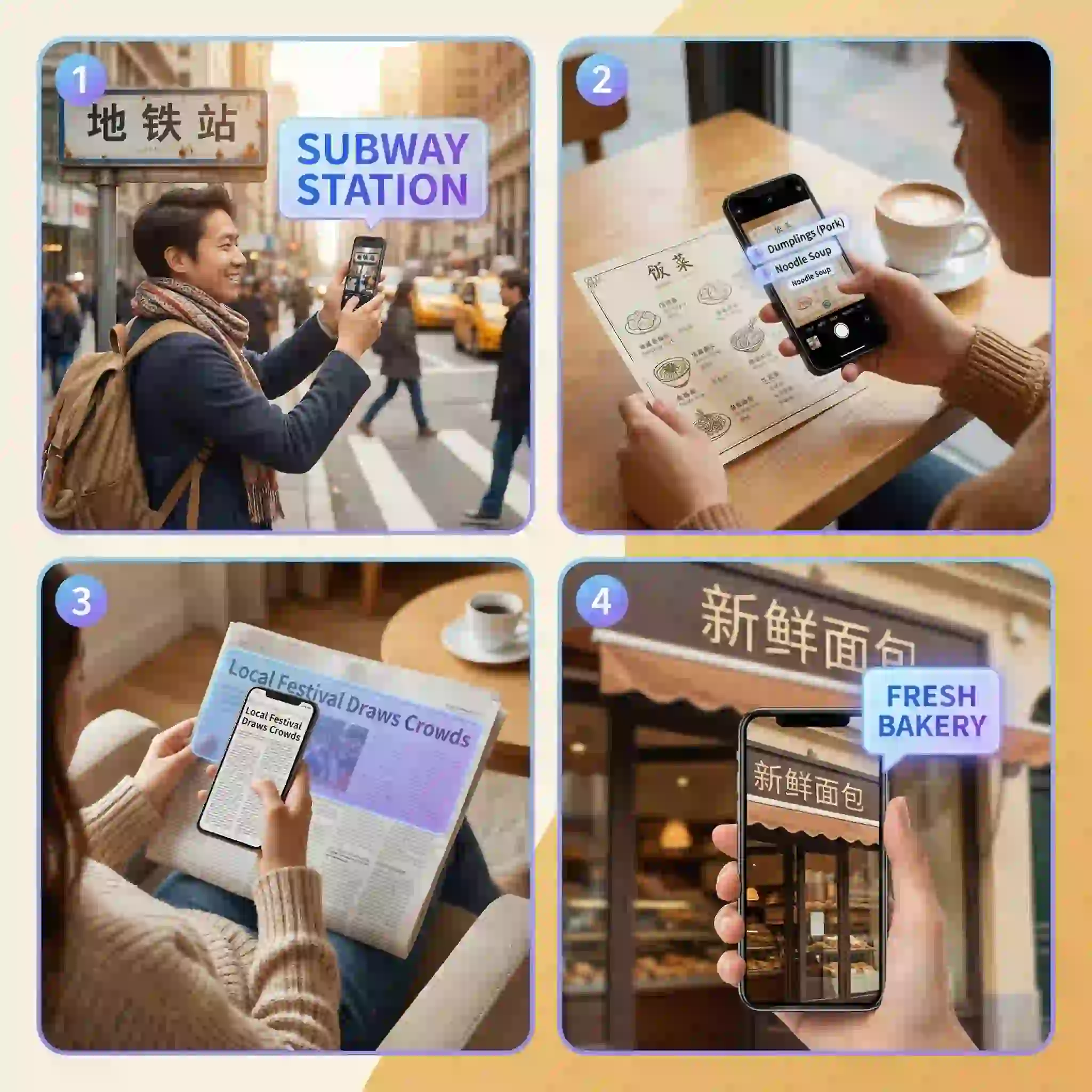 Navigate daily life with ease using our chinese image translator to instantly translate street signs, menus, and local updates, ensuring you stay informed and connected to your surroundings, whether you are traveling or living in a new environment.