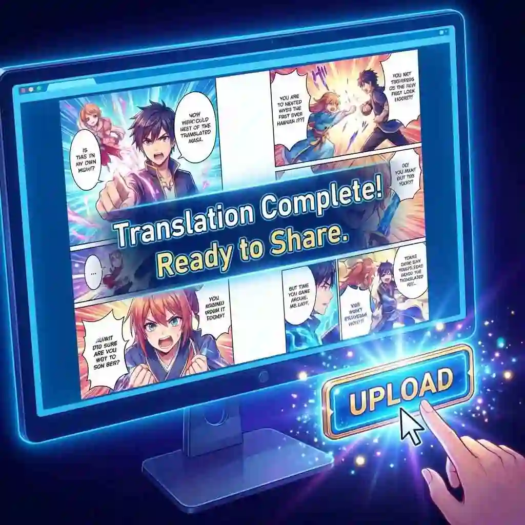 Experience the speed and quality of our doujin translation tool with this demonstration, showing how quickly you can go from raw scan to fully translated page.