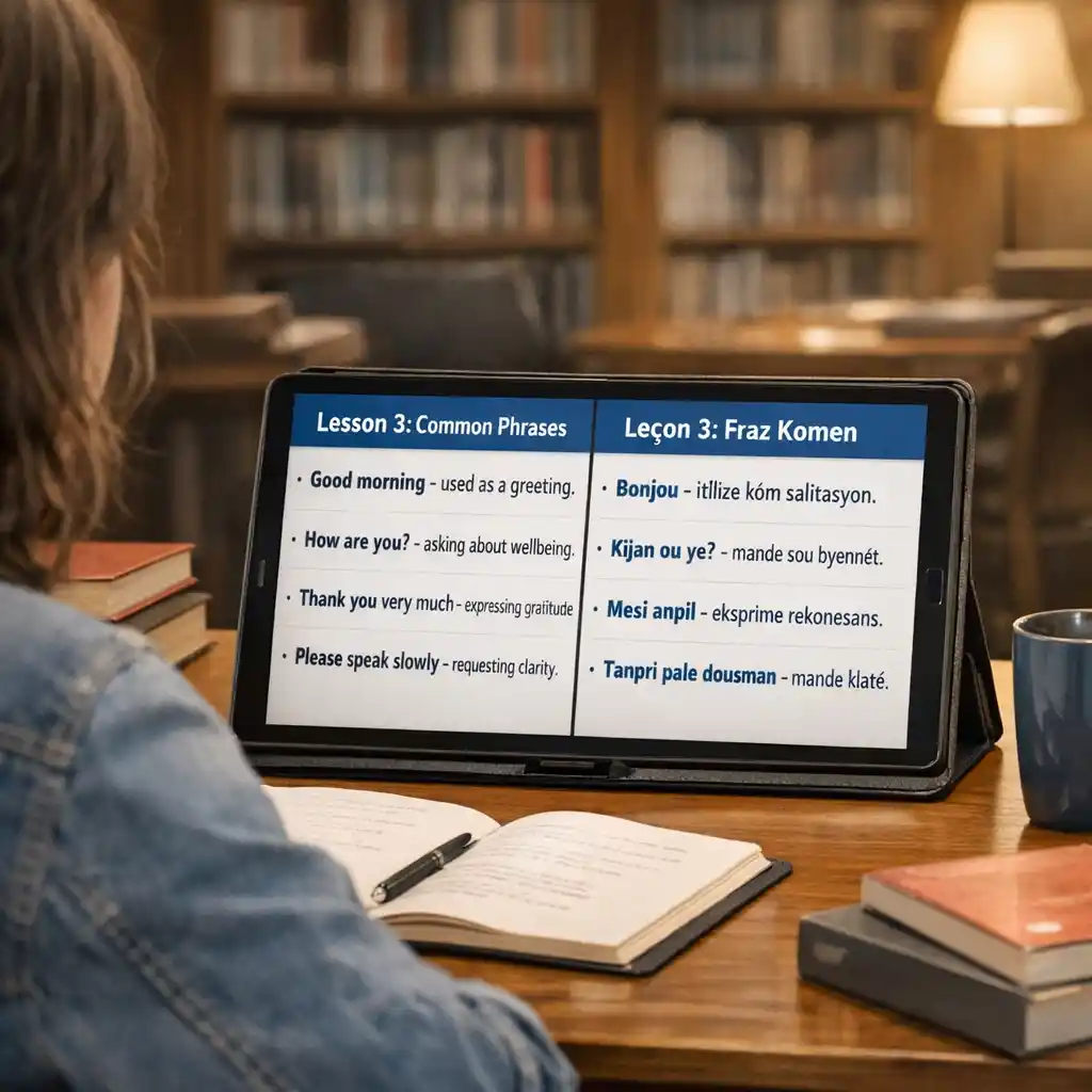 Students analyze complex linguistic structures effortlessly. Educators highly recommend our haitian creole translator app to practice pronunciation and translate English to Creole audio, accelerating overall language mastery for dedicated academic researchers.