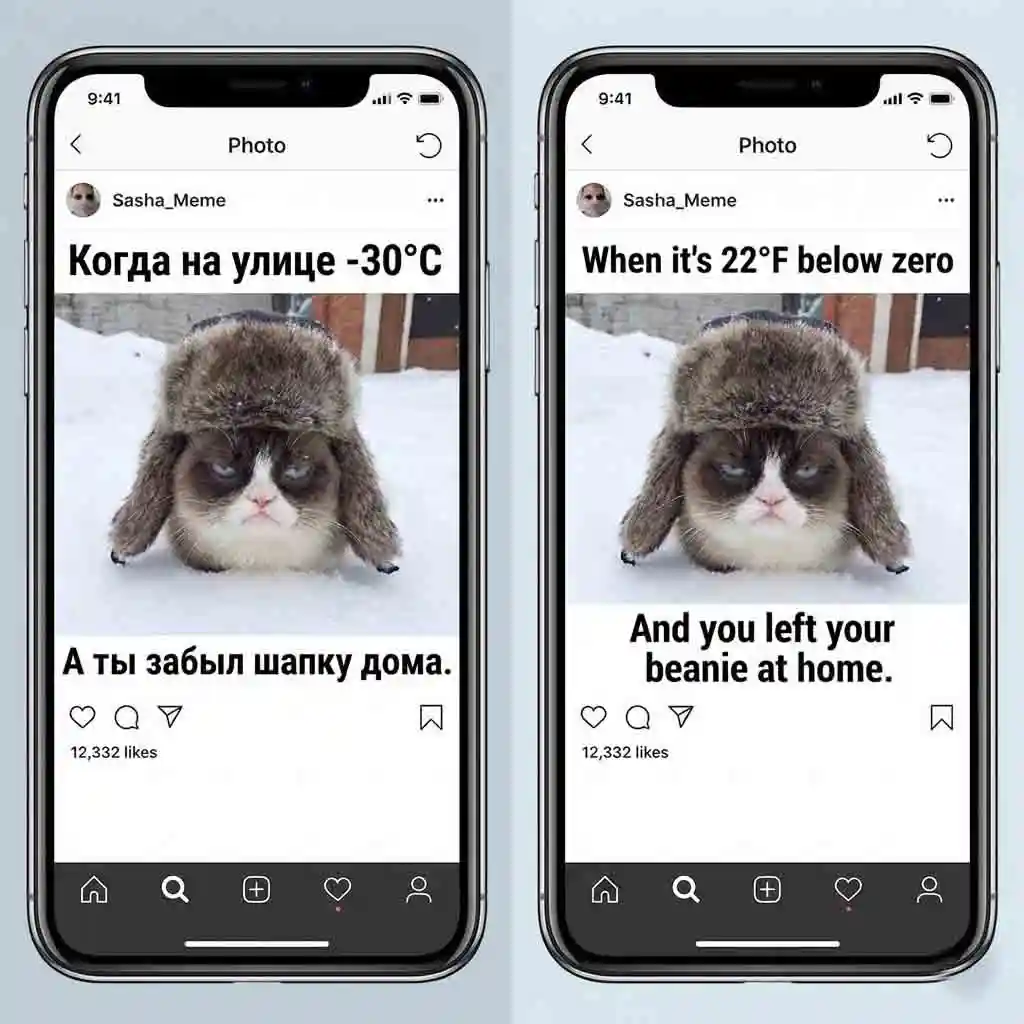 A screenshot of a social media post being translated on a screen, showing how to translate text from an image to understand online content.