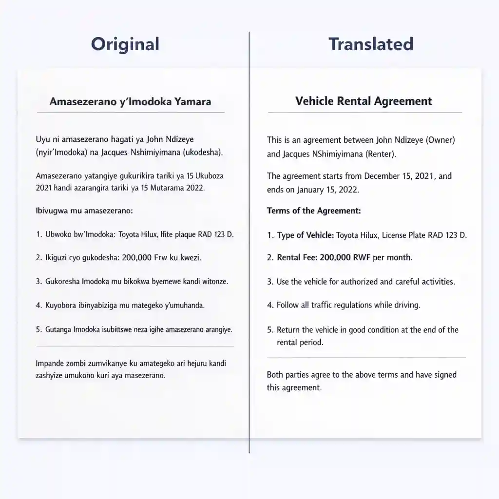 Leverage our precise optical character recognition technology inside the best kinyarwanda to english translator to instantly scan and translate diverse physical documents into editable text with perfect accuracy.