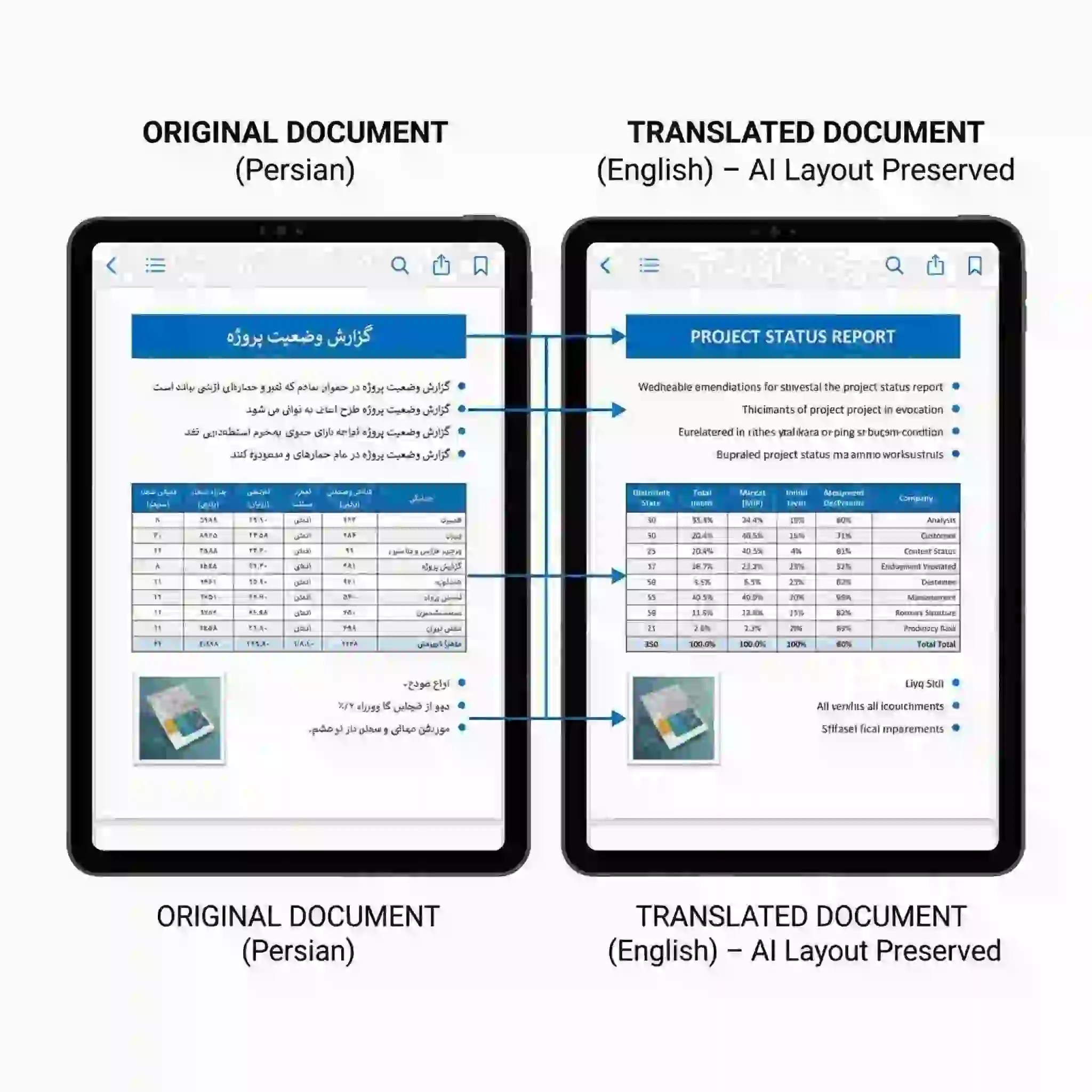 Maintain the original formatting of your documents with our persian translator app, which uses AI technology to keep layouts intact while providing seamless text conversion.