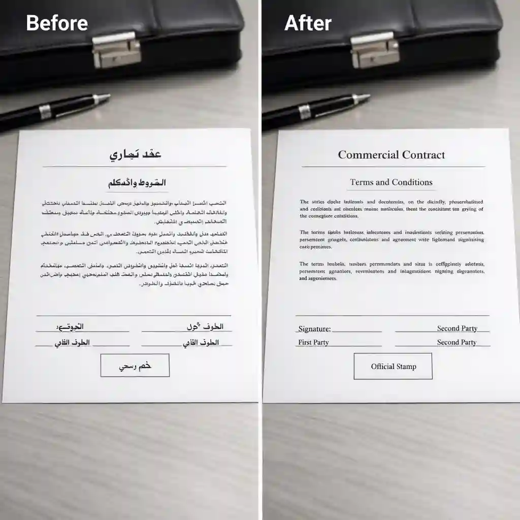 Secure your global business operations and contracts seamlessly when you use our tool to translate photo from arabic to english quickly to avoid legal risks.