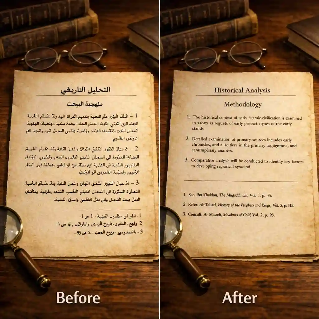 Scholars and researchers can efficiently translate photo from arabic to english to analyze old historical texts and digitize vast literature without manual typing.