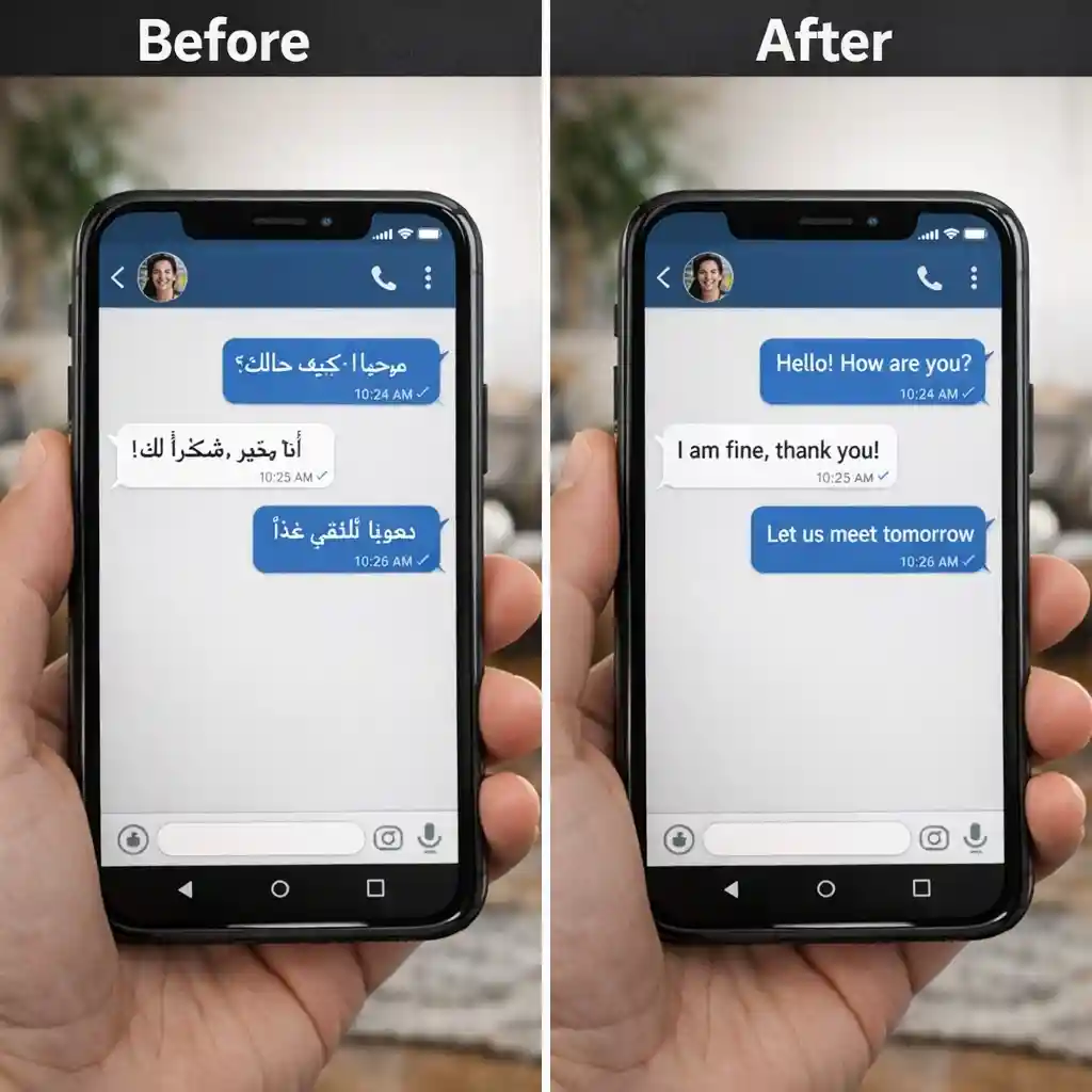 Break language barriers instantly and build international relationships by using our application to translate photo from arabic to english for popular social media chats.